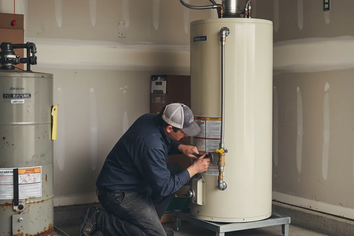 Water heater and shutoff valve replacement in Barneveld